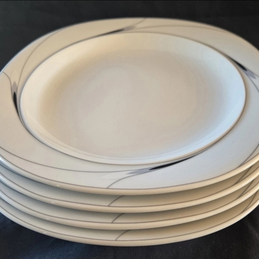 Mikasa White and Gray Dinnerware Set